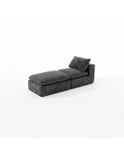 Streamdale Furniture Modern Chenille Cloud Sofa - Freely Combinable & Comfortable