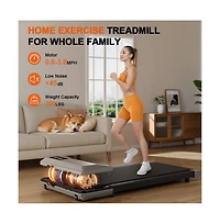 Deerrun 15.3539.37 inches Run Belt Treadmills 2.5HP 2 in 1 Led Display 0.6-5MPH 350 Lbs Weight Capacity