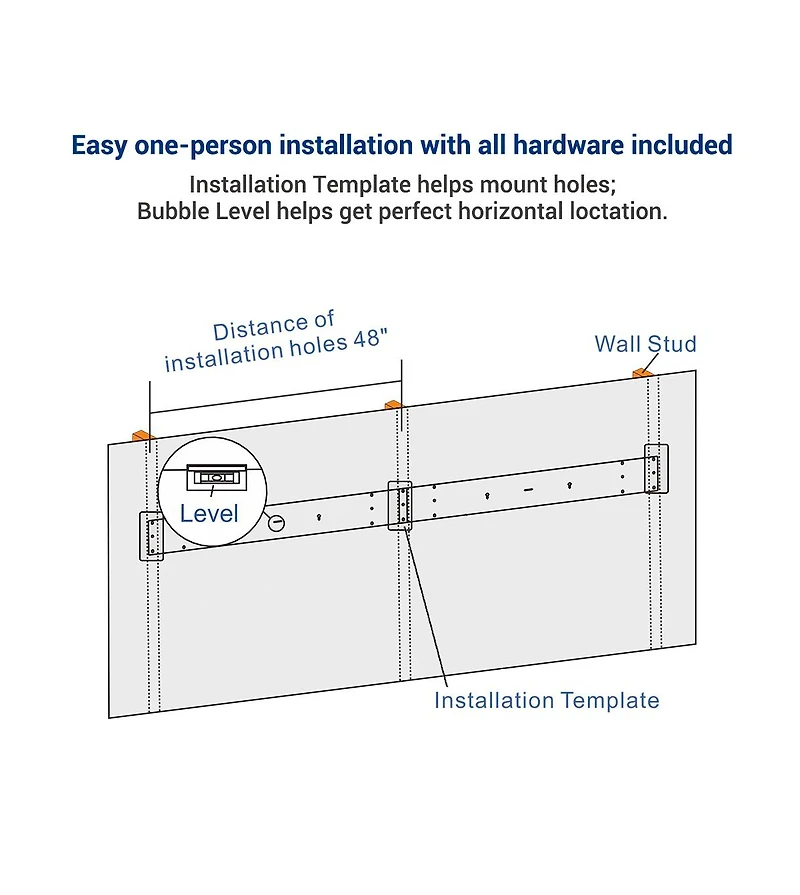 Fleximounts BR24-e 24 Deep × 48 Wide Heavy-Duty Wall Shelf with Brackets (White) 2-Pack