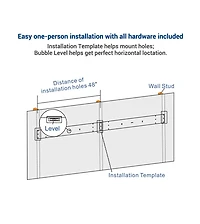 Fleximounts BR24-e 24 Deep × 48 Wide Heavy-Duty Wall Shelf with Brackets (White) 2-Pack