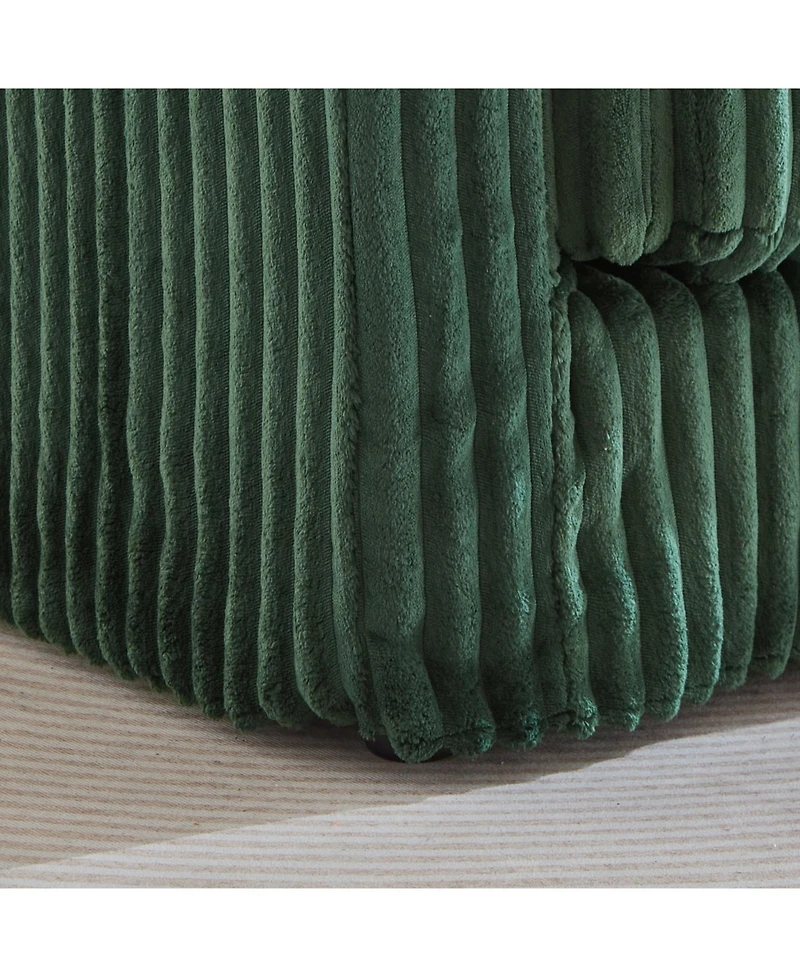 Streamdale Furniture Streamdale Corduroy Loveseat Sofa with Pillow Top Arms & 2 Accent Pillows