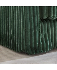 Streamdale Furniture Streamdale Corduroy Loveseat Sofa with Pillow Top Arms & 2 Accent Pillows