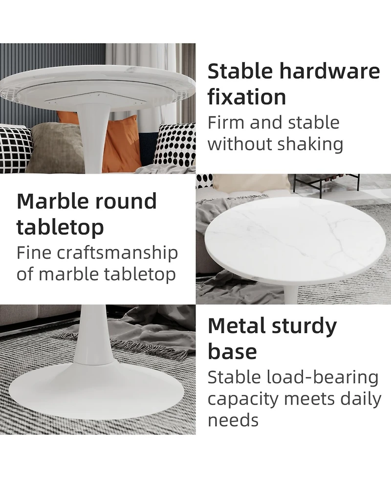 Streamdale Furniture Mid-Century Modern Coffee/Dining Table (2-4 People)