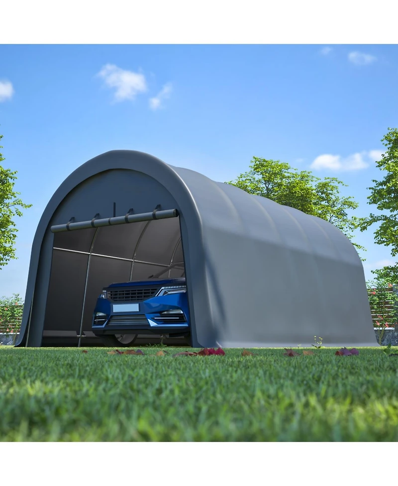 Streamdale Furniture Heavy-Duty 12x20 Ft Carport Canopy, Commercial-Grade Steel Frame Garage Shed