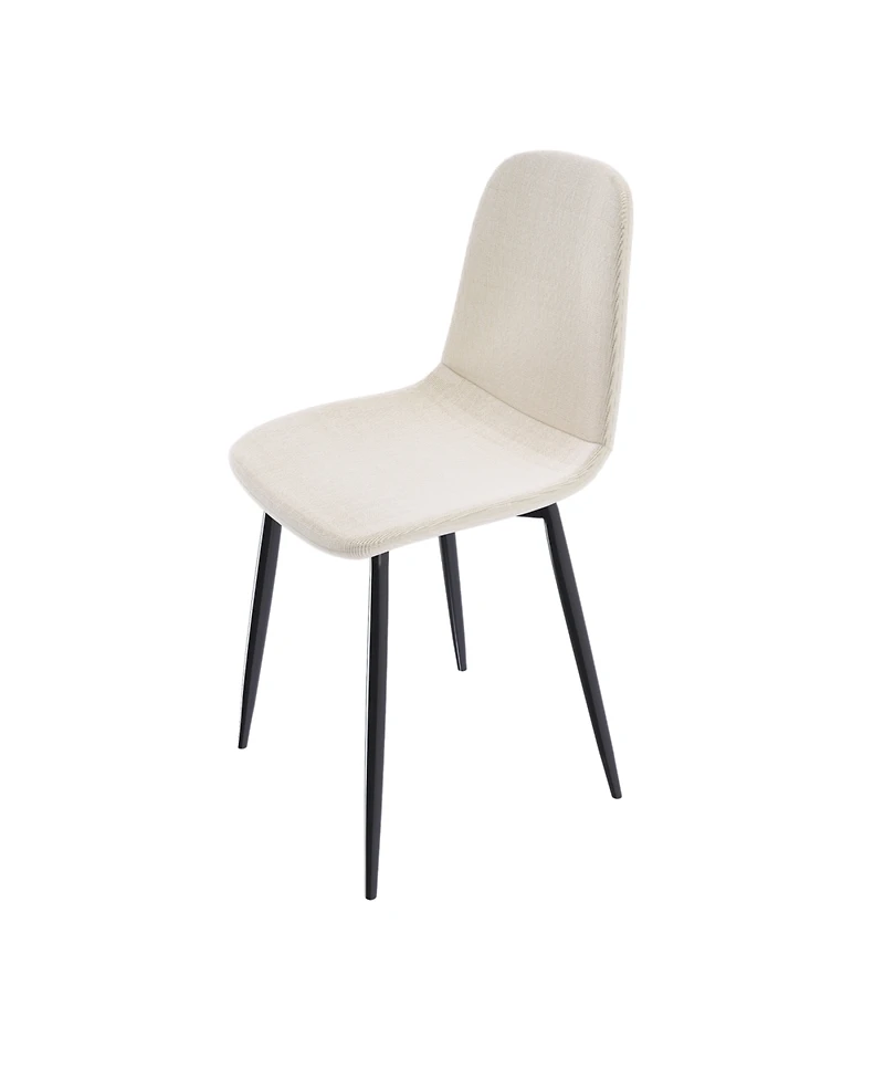 Streamdale Furniture Modern Knit Fabric Dining Chairs with Iron Legs
