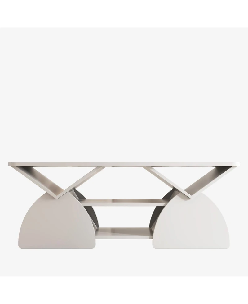 Streamdale Furniture Engineered Wood Rounded Corner Rectangular Coffee Table with Storage