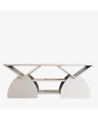 Streamdale Furniture Engineered Wood Rounded Corner Rectangular Coffee Table with Storage