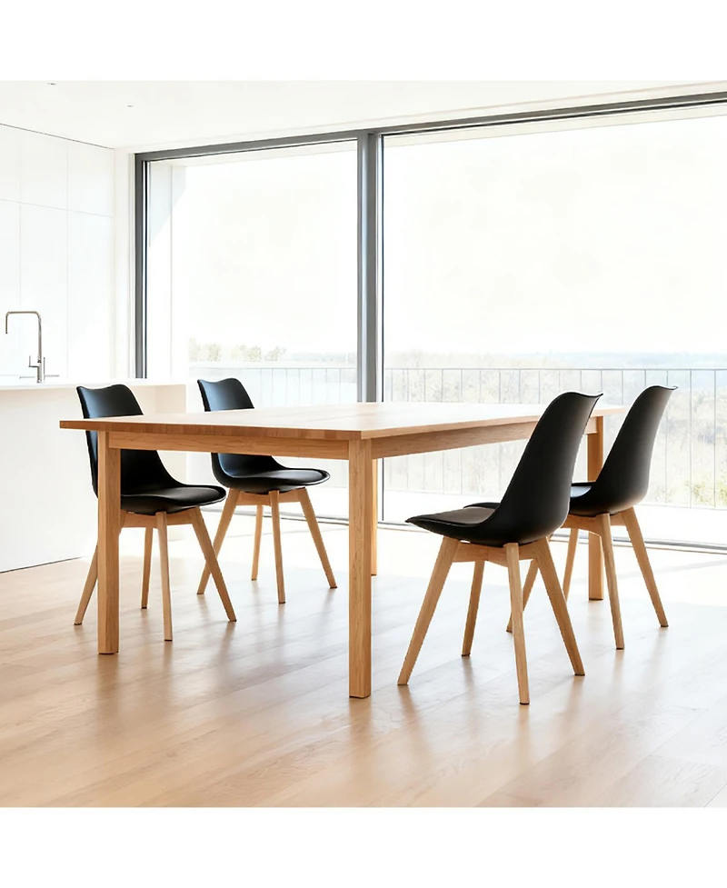 Streamdale Furniture Set of 4 Dining Chairs, Medieval Modern Style