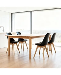 Streamdale Furniture Set of 4 Dining Chairs, Medieval Modern Style