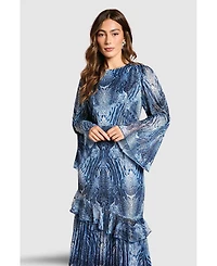 Coast Women's Flare Sleeve Animal Print Midi Dress