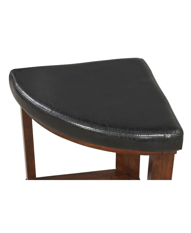 Streamdale Furniture Streamdale Cylina Solid Wood Glass Top Round Dining Table with 4 Chairs