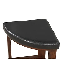 Streamdale Furniture Streamdale Cylina Solid Wood Glass Top Round Dining Table with 4 Chairs