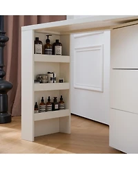 Streamdale Furniture Streamdale Six drawers, removable desktop, three storage compartments, white table