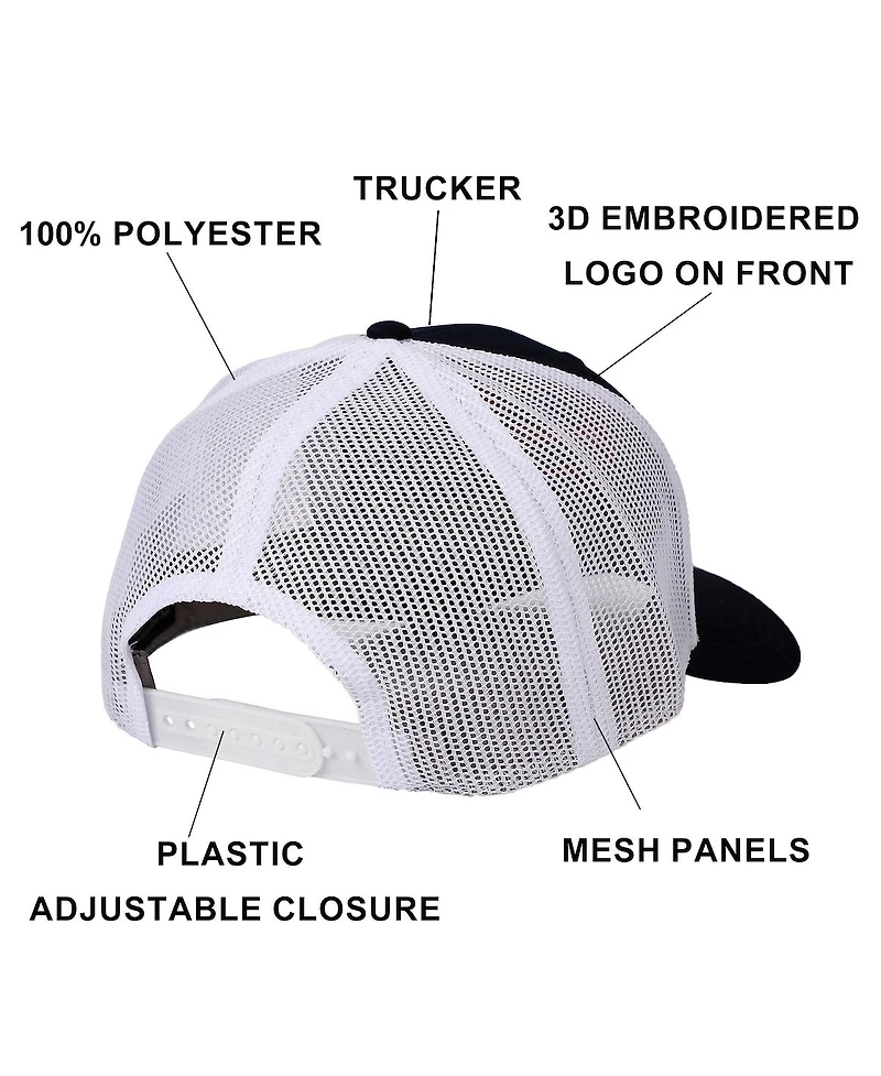 Superman Men's 3D Embroidered Logo Navy Trucker Hat