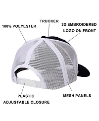 Superman Men's 3D Embroidered Logo Navy Trucker Hat