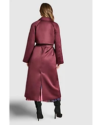 Coast Women's Satin Occasion Belted Trench Coat