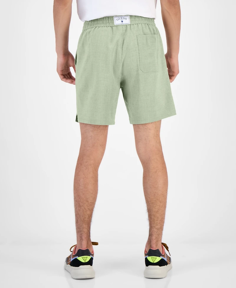 Guess Men's Solid Drawstring Swim Trunks