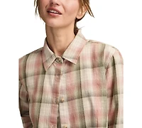 Lucky Brand Women's Plaid Button-Down Shirt