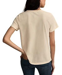 Lucky Brand Women's Cowgirl Card Print Crewneck T-Shirt