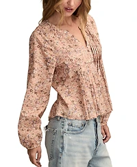 Lucky Brand Women's Pintuck Long-Sleeve Top