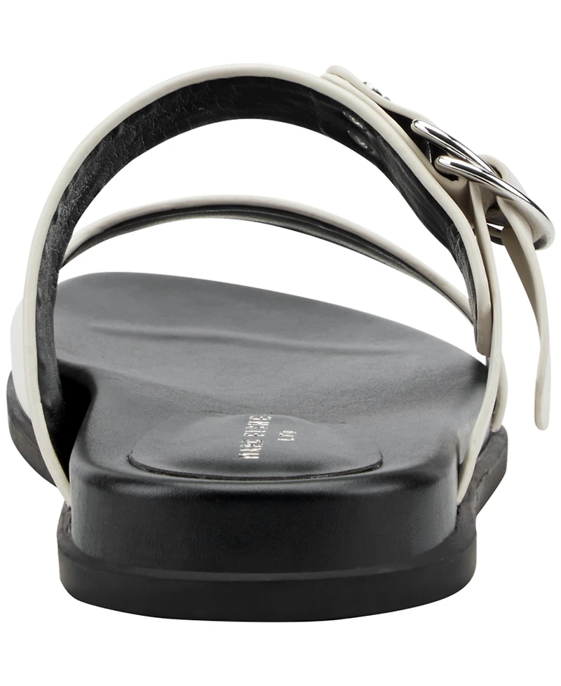 Marc Fisher Ltd Women's Gia Double Band Flat Slip-On Sandals