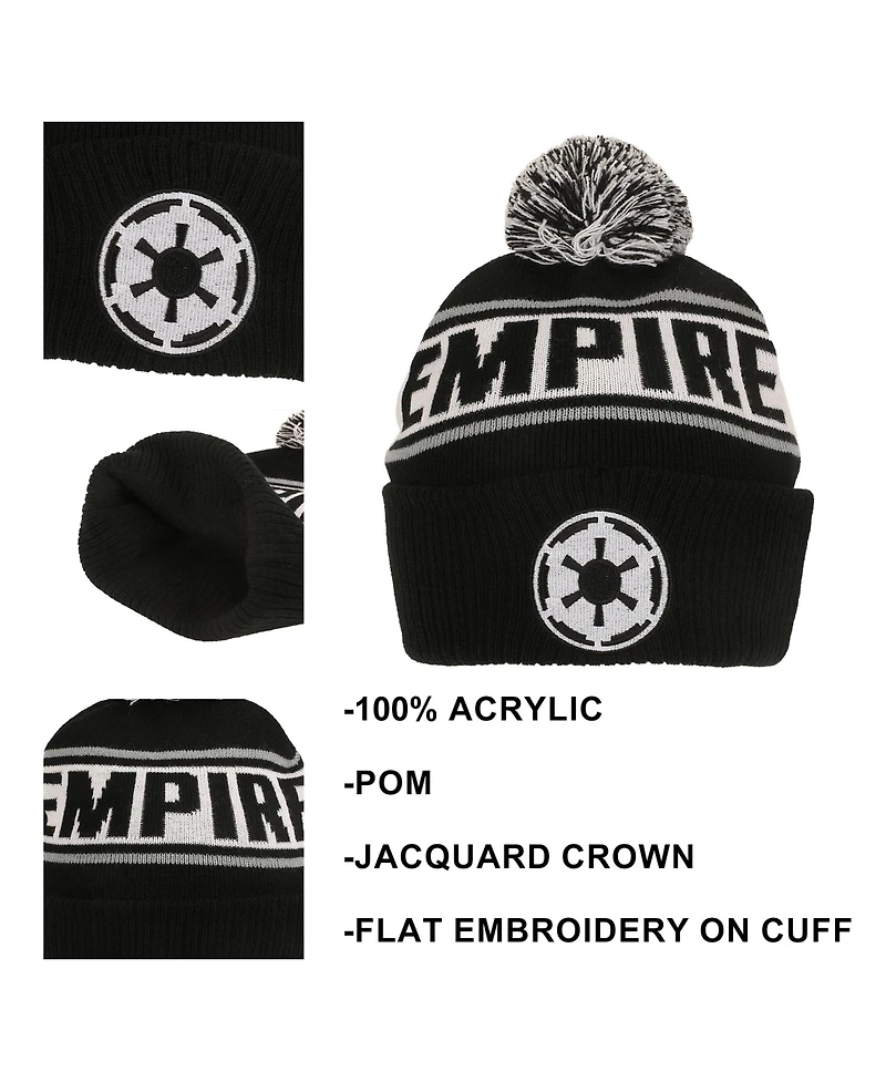 Star Wars Men's Galactic Empire Black Cuff Beanie.