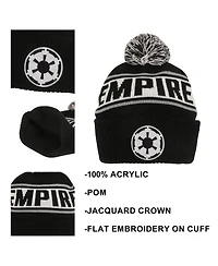 Star Wars Men's Galactic Empire Black Cuff Beanie.