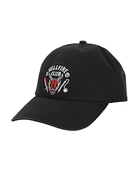 Stranger Things Men's Hellfire Club Black Unstructured Baseball Cap