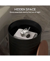 Homcom Nesting Storage Ottomans Set of 2 with Lids, Hidden Space