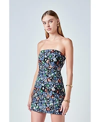endless rose Women's Strapless Dress
