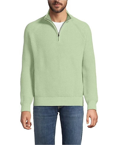 Lands' End Men's Drifter Quarter Zip Sweater