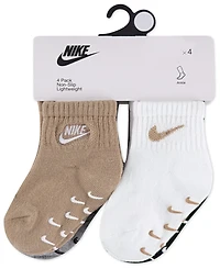 Nike Baby and Toddler 4-Pack Logo Gripper Socks