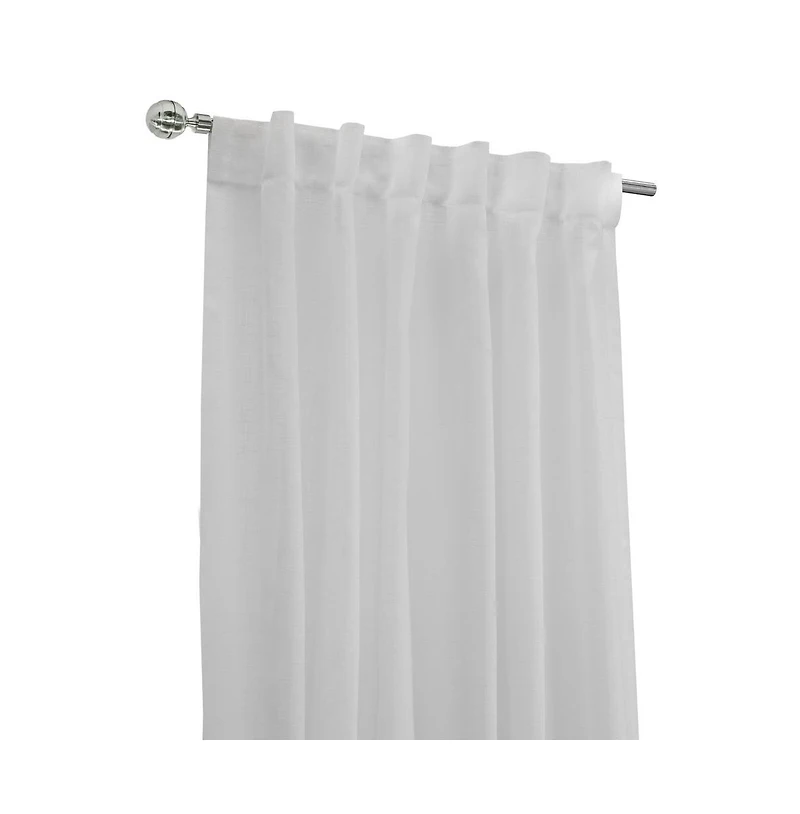 Habitat Alicante Sheer Dual Header Slub Sheer Fabric Curtain Panel for Brighten Any Living Space