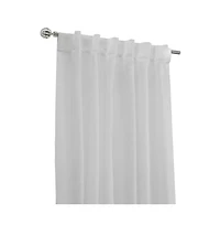 Habitat Alicante Sheer Dual Header Slub Sheer Fabric Curtain Panel for Brighten Any Living Space