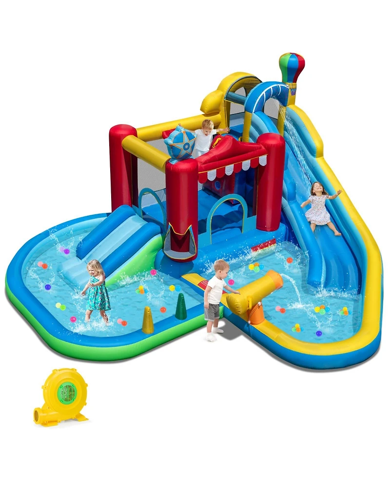 Hongge Inflatable Wet and Dry Water Park with Slide, Pool, and Bounce House Combo