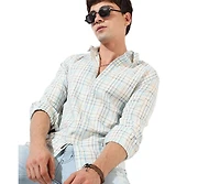 Campus Sutra Men's Multicolour Checkered Regular Fit Casual Shirt
