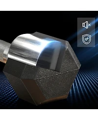 Soozier Hex Rubber Dumbbell Set with Ergonomic Handles