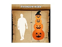Mondawe 8 ft Inflatable Halloween Pumpkins Stack with Built-in Led Lights