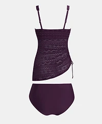 Cupshe Women's Surplice V Neck Drawsrting Tankini Sets