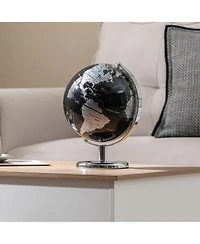 Hongge 8-Inch Decorative World Globe with Modern Metal Stand