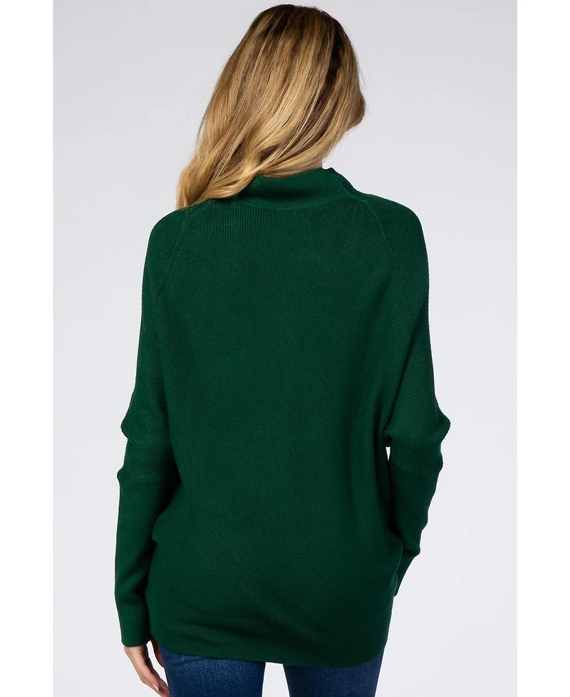 Pinkblush Maternity Burgundy Funnel Neck Dolman Sleeve Sweater