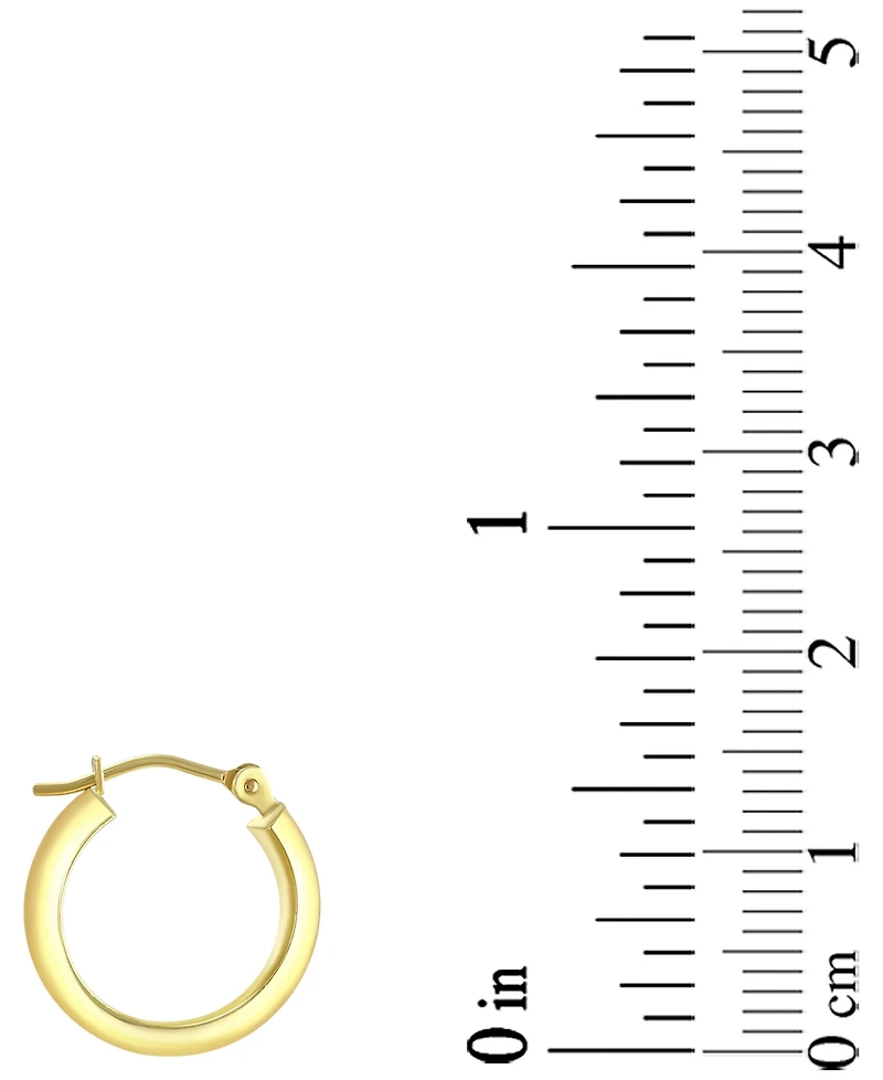 Macy's Wedding Band Polished Hoop Earrings in 18K Yellow Gold