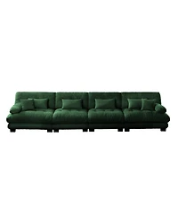 Streamdale 4-Seater Chenille Sectional Sofa - Comfy Upholstered Couch for Living Room