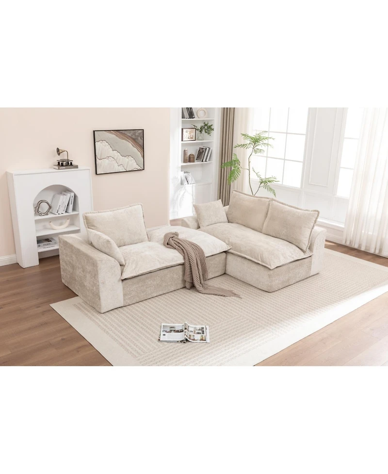 Streamdale 103" Cloud Sectional Couch with L-Shape Chaise