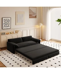 Streamdale Furniture 66" Queen Pull Out Sofa Bed with Storage