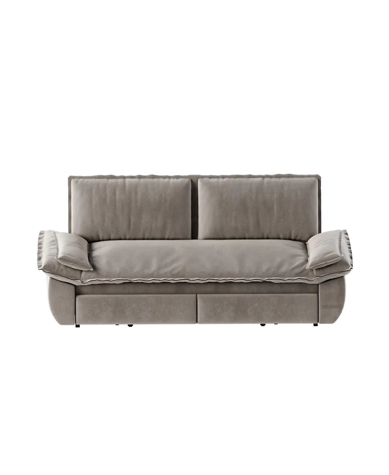 Streamdale Furniture 73.2" Queen Pull Out Sofa Bed, 3-in-1 Convertible Sleeper Sofa, Grey
