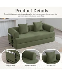 Streamdale Furniture Streamdale Foldable & Compressible Sofa with Metal Frame for Small Spaces