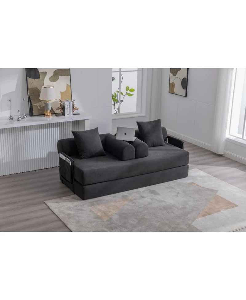 Streamdale Furniture Streamdale Foldable & Compressible Sofa with Metal Frame for Small Spaces