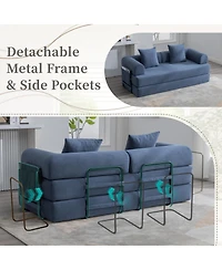 Streamdale Foldable & Compressible Sofa with Metal Frame for Small Spaces