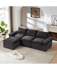 Streamdale Furniture Modern corduroy cloud sofa, freely combinable, comfortable for homes, apartments, offices